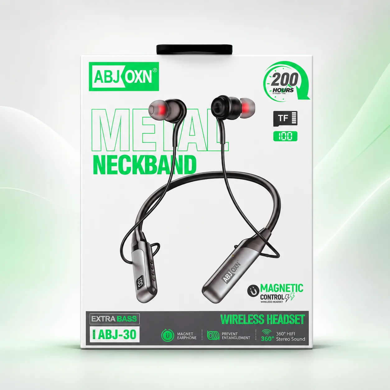 ABJ 200 hours wireless earphone _OR_242 magnetic control